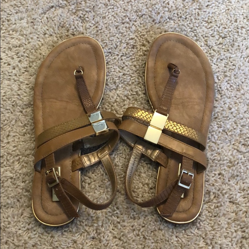 Brown aldo strappy sandals
